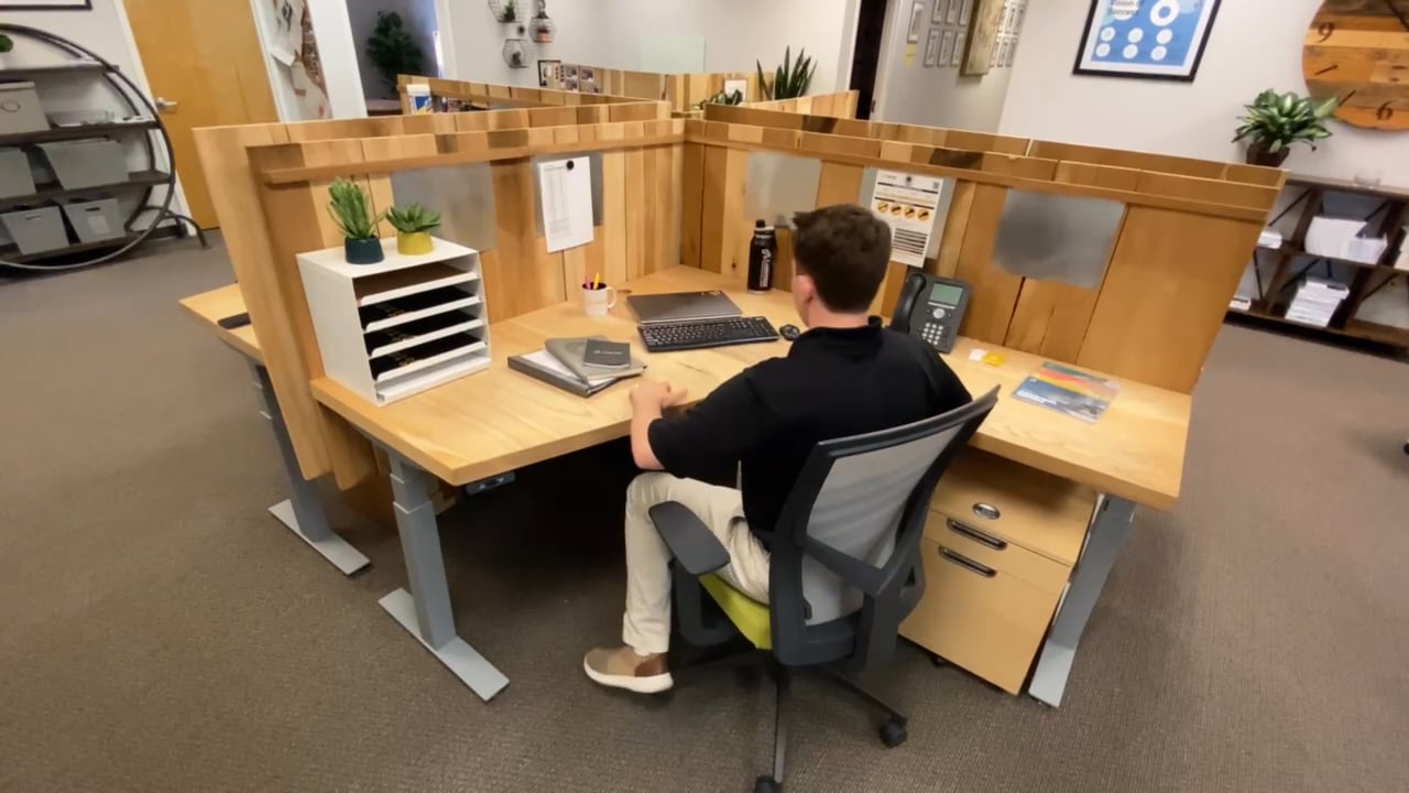 TEK02 Series Height Adjustable Desk Kits on Vimeo