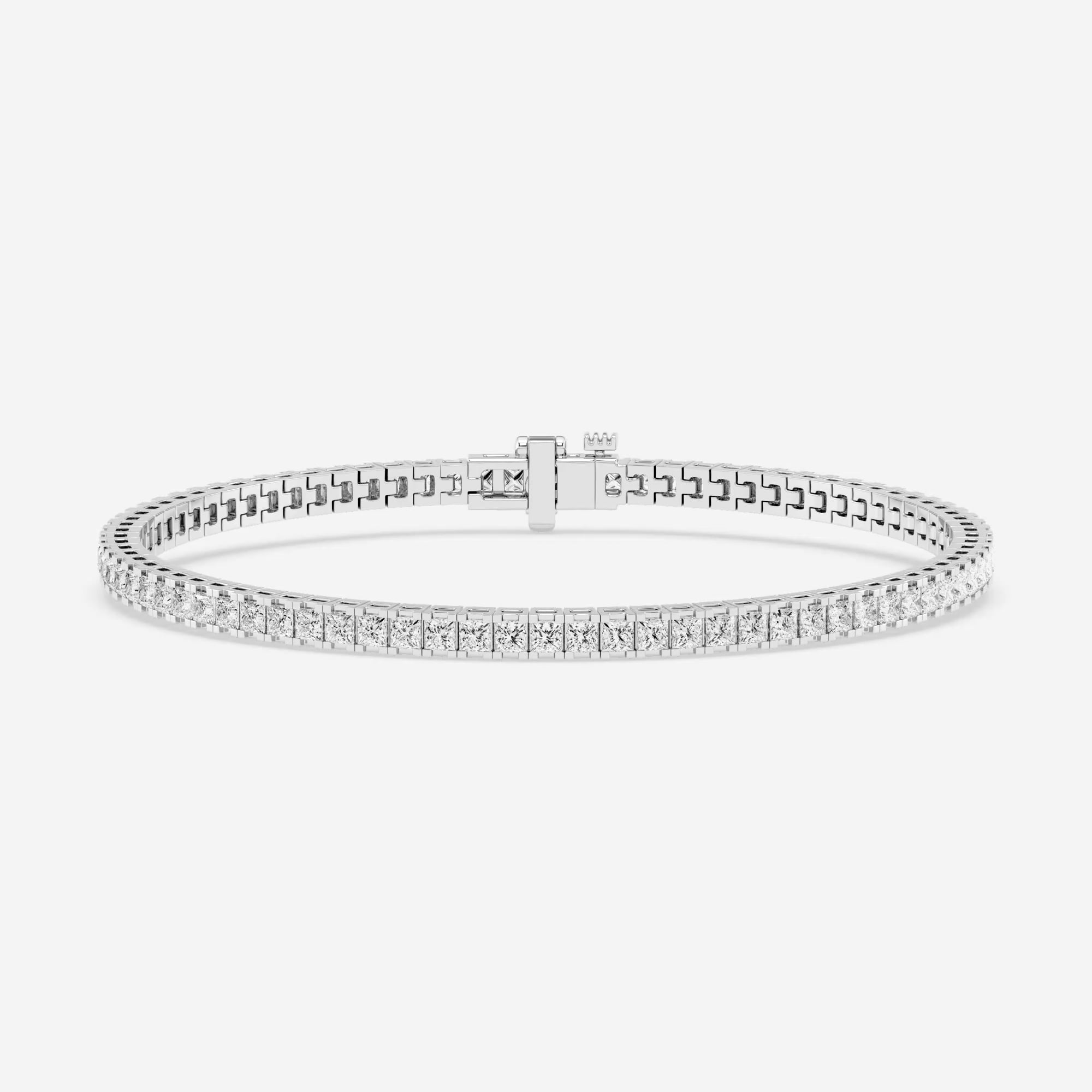 5 ctw Princess Lab Grown Diamond Tennis Bracelet - 7 Inches ...