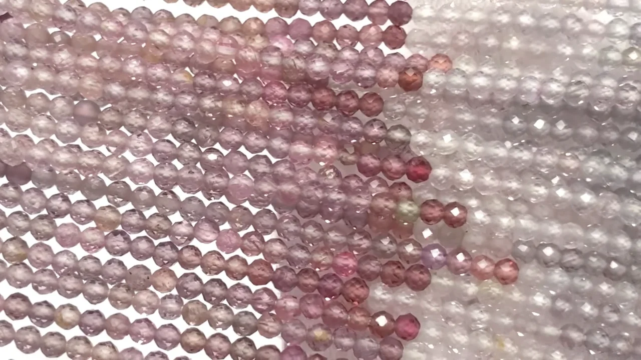 マルチカラースピネル ラウンドカット2mm 半連/1連｜天然石ビーズの卸