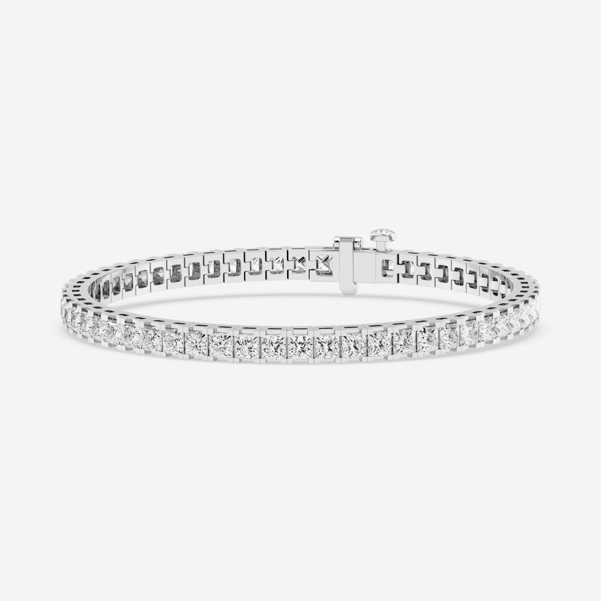 8 1/10 ctw Princess Lab Grown Diamond Tennis Bracelet - 7 Inches ...