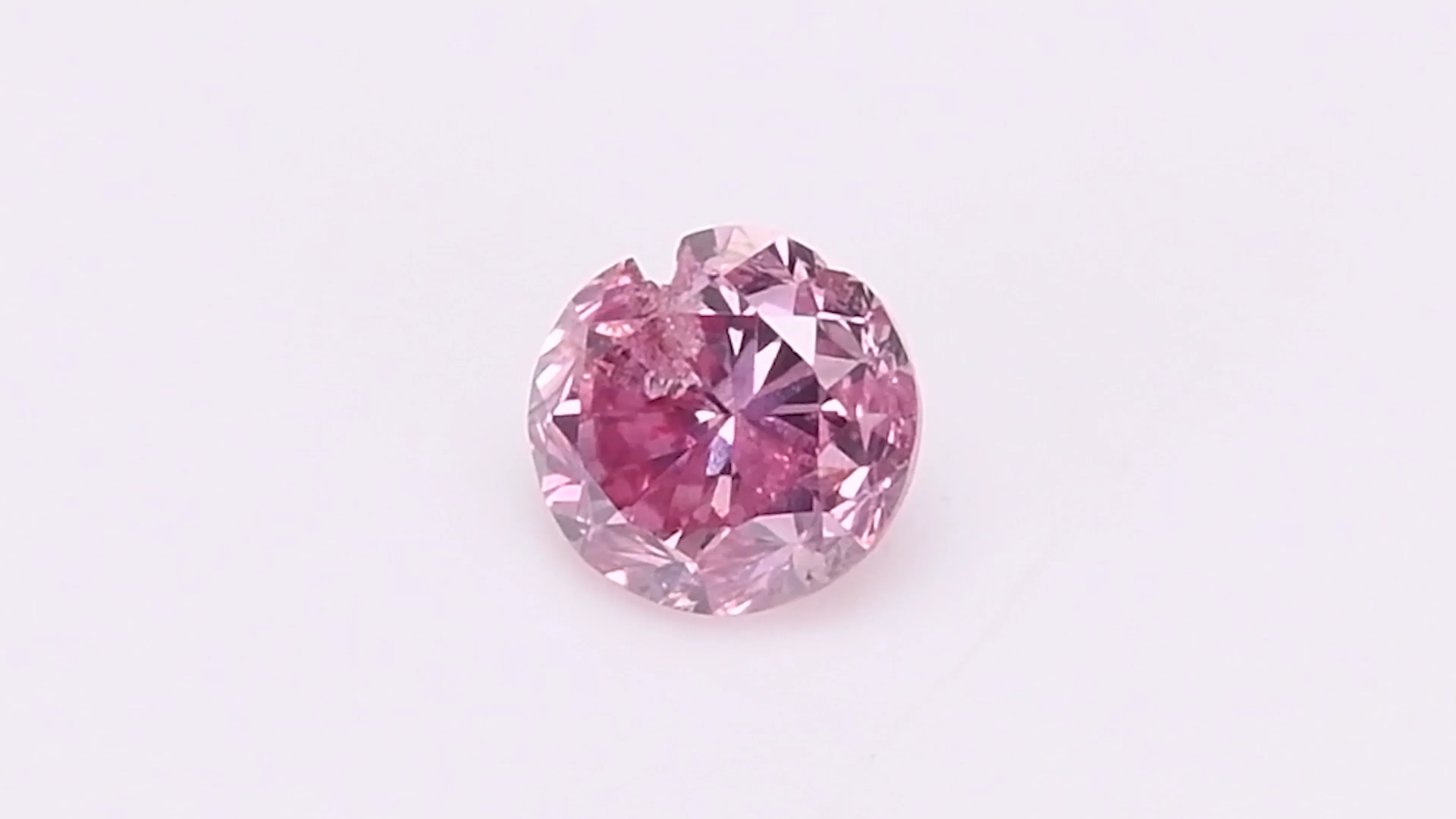 FANCY VIVID PURPLISH PINK 0.046ct RD（0.04 Carat Fancy Vivid 