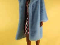 JAYLEY Bamboo Faux Fur Baby Blue Coat - Womenswear from Jayley US UK