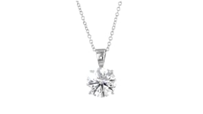 2.00 Carat Lab-Grown Diamond Solitaire Necklace in 14kt White Gold