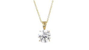 2.00 Carat Lab-Grown Diamond Solitaire Necklace in 14kt Yellow Gold