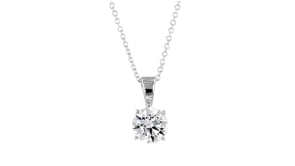 1.00 Carat Lab-Grown Diamond Solitaire Necklace in 14kt White Gold
