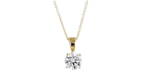1.00 Carat Lab-Grown Diamond Solitaire Necklace in 14kt Yellow Gold
