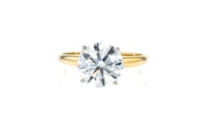 3.00 Carat Lab-Grown Diamond Solitaire Ring in 14kt Yellow Gold