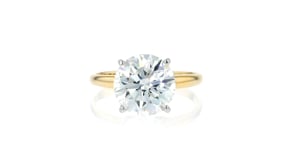 4.00 Carat Lab-Grown Diamond Solitaire Ring in 14kt Yellow Gold