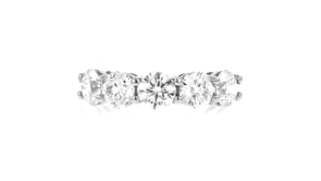 4.00 ct. t.w. Lab-Grown Diamond Five-Stone Ring in 14kt White Gold