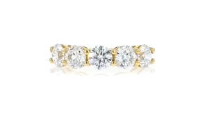 4.00 ct. t.w. Lab-Grown Diamond Five-Stone Ring in 14kt Yellow Gold