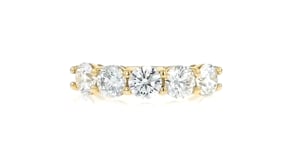 3.00 ct. t.w. Lab-Grown Diamond Five-Stone Ring in 14kt Yellow Gold