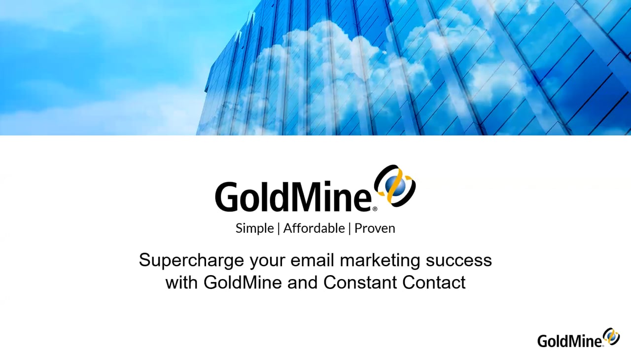 Supercharge your email marketing success with GoldMine and Constant Contact