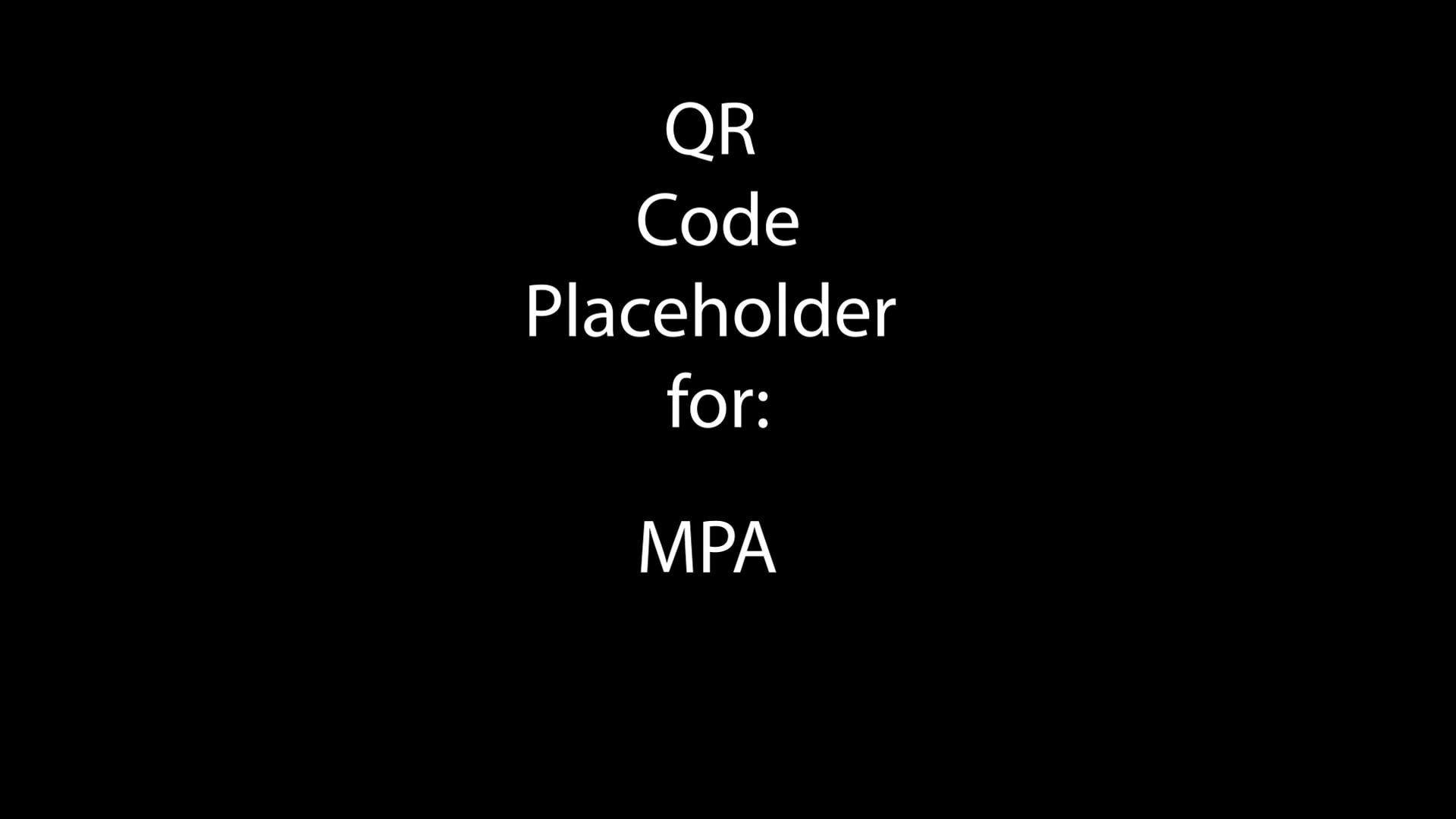 MPA Placeholder on Vimeo