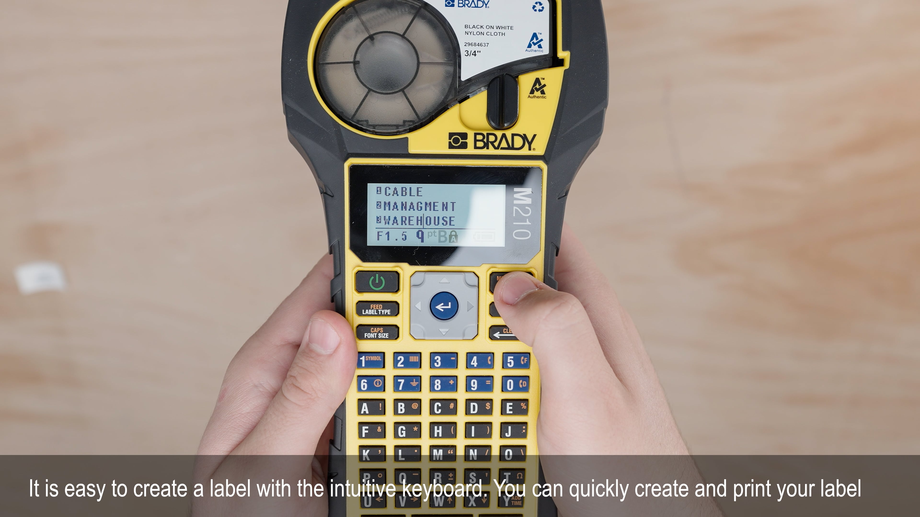 Brady M210 Portable Label Printer on Vimeo