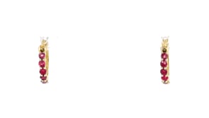 40 ct. t.w. Ruby Huggie Hoop Earrings in 14kt Yellow Gold