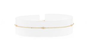 10 ct. t.w. Diamond Station Anklet in 14kt Yellow Gold