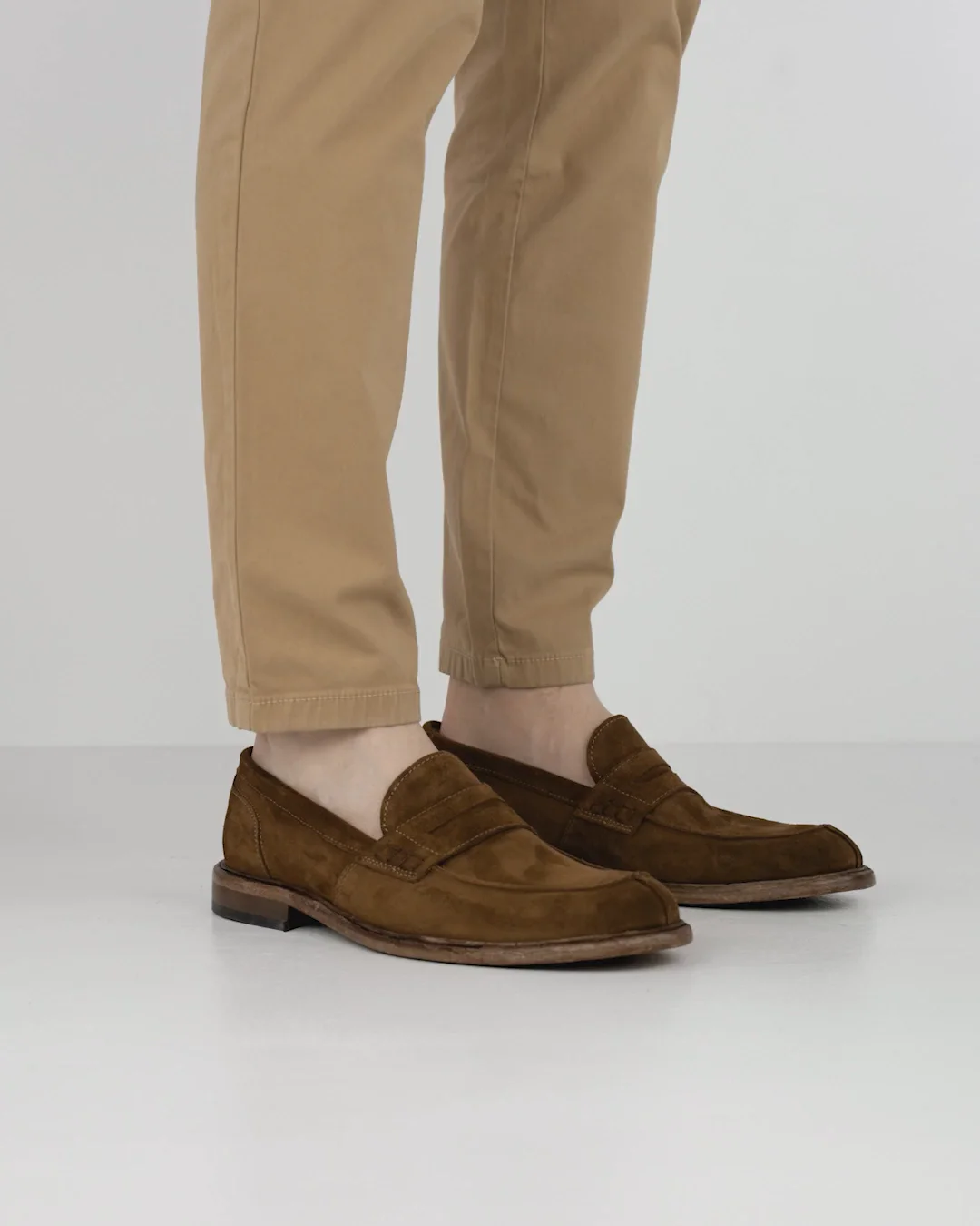 Loafers man heel 1 cm brown suede | Barca Stores Loafers man heel 1 cm brown suede | Barca Stores