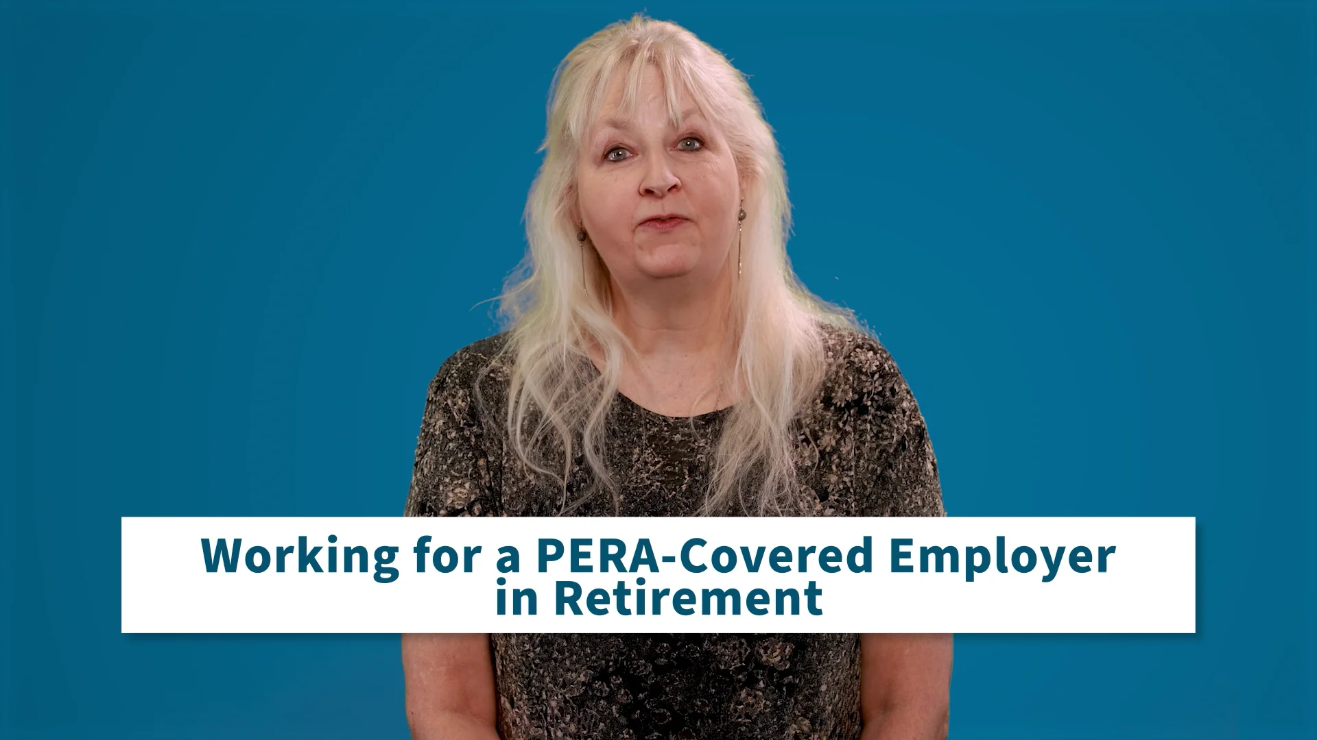 Working for a PERACovered Employer in Retirement on Vimeo