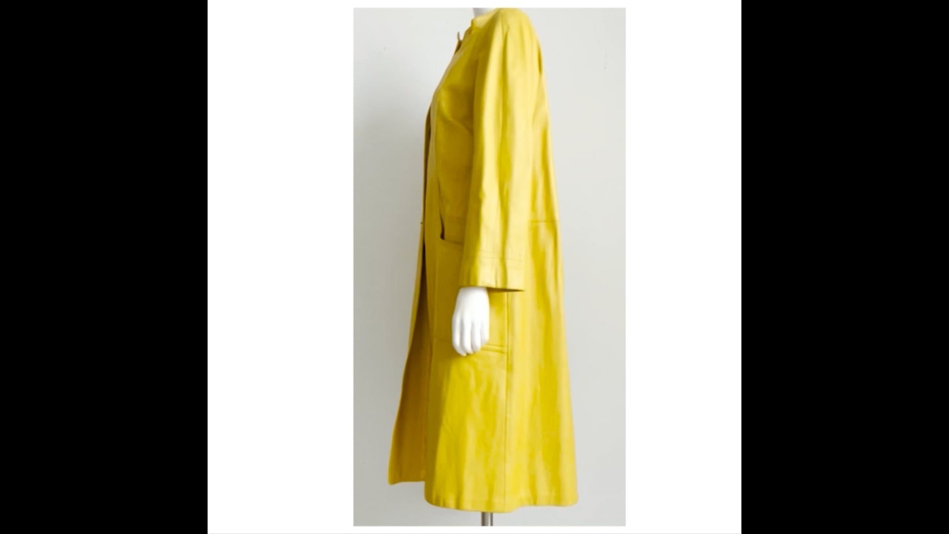 Bonnie Cashin for Sills Coat Long Leather Jacket Bright