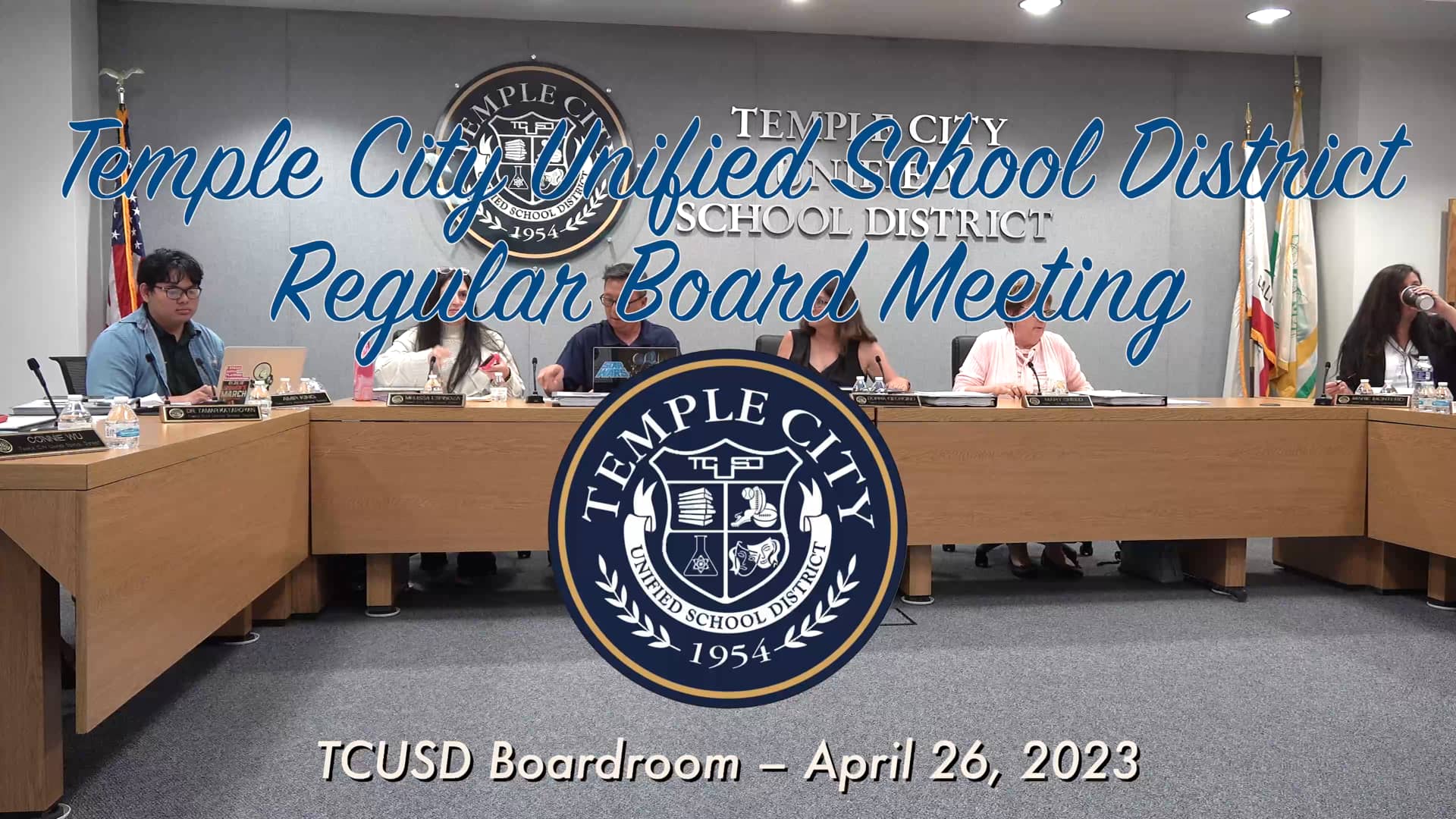 April 26 2023 Temple City Unified School District Governing Board