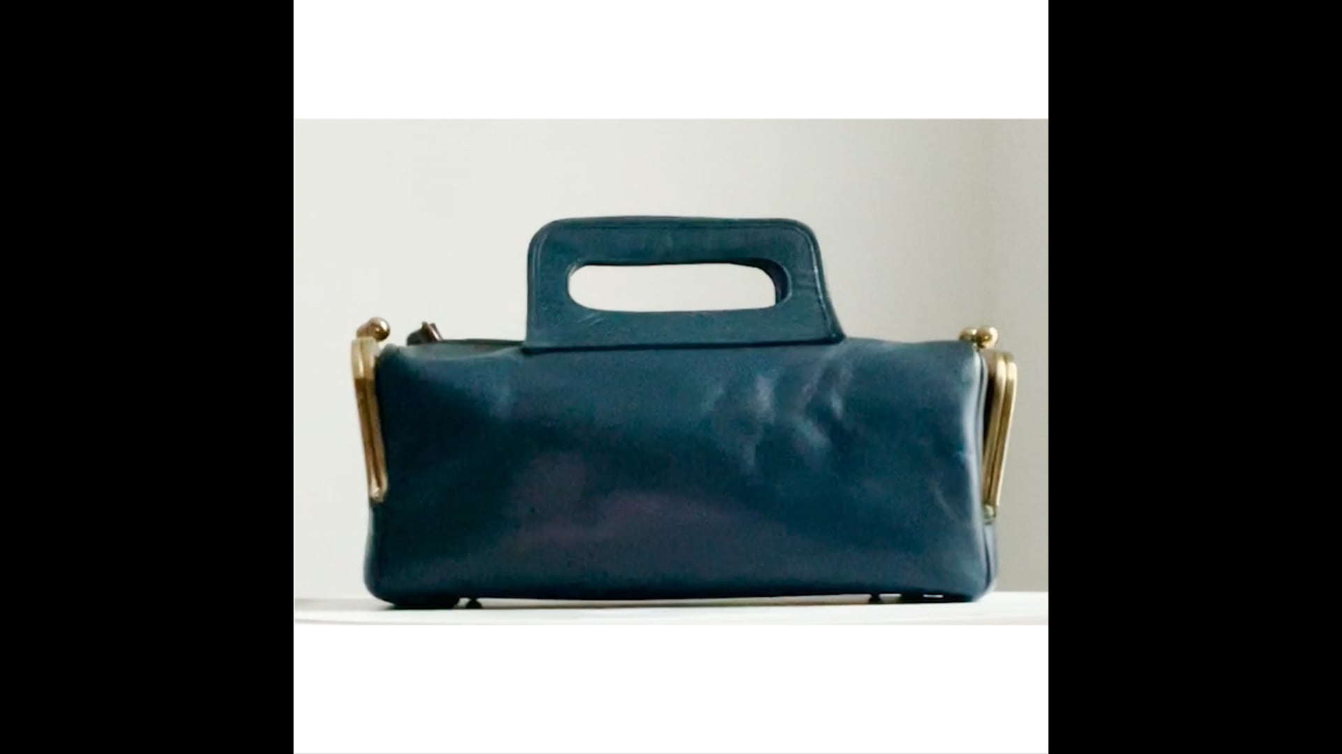 Bonnie Cashin for Coach Bag NYC Double Header Tote Mailbox Blue