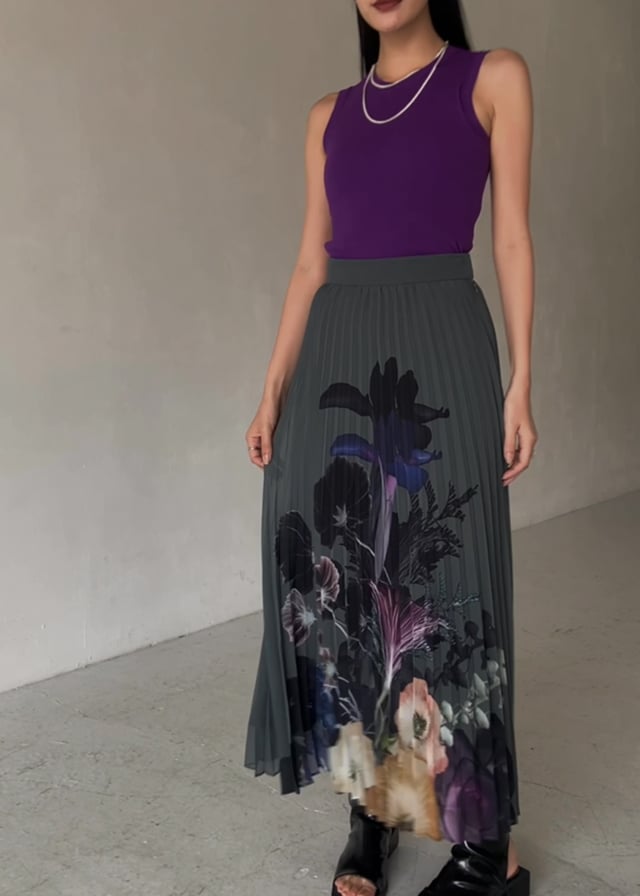 AMERI MEDI ROENTGEN FLOWER PLEATS SKIRT - www.vanroonliving.com