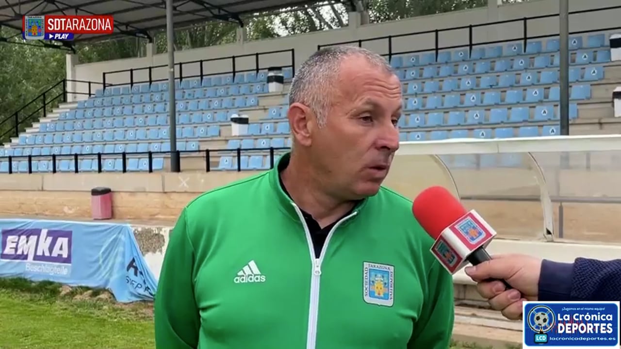 JAVI MORENO (Entrenador Tarazona) Arnedo 0-0 SD Tarazona / J32 / 2ª RFEF - Grupo 2 / Fuente: SD Tarazona