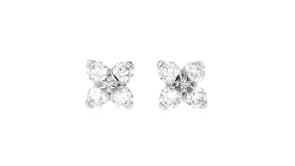 Roberto Coin Love in Verona .54 ct. t.w. Diamond Earrings in 18kt White Gold