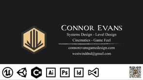 Vimeo video thumbnail for Connor Evans Game Design Reel
