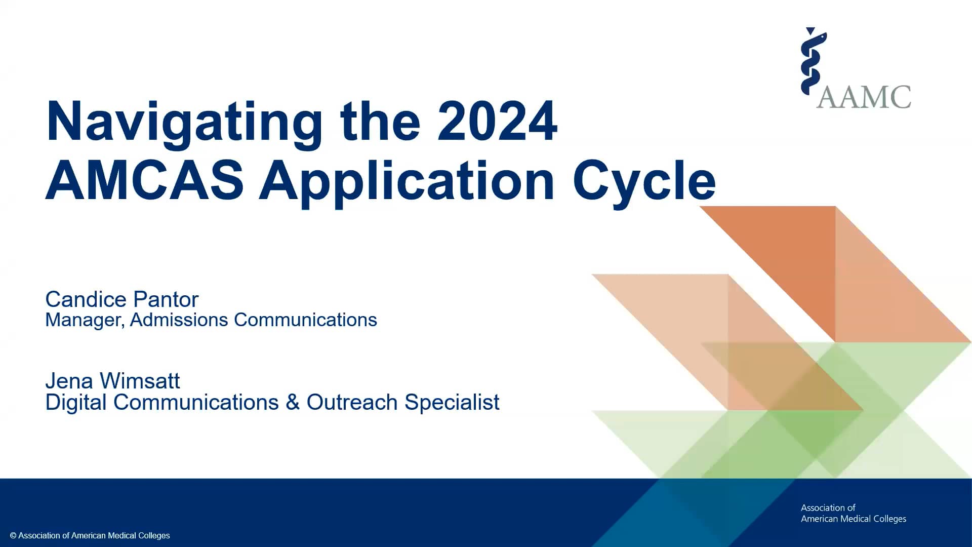 Navigating the 2024 AMCAS Application Cycle for Applicants on Vimeo