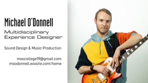 Vimeo video thumbnail for Michael O'Donnell Sound Design Showcase Reel 2023