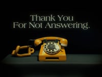Thank you for not answering