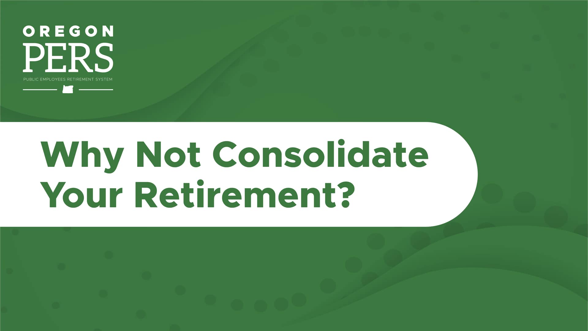 Why Not Consolidate Your Retirement Accounts? on Vimeo
