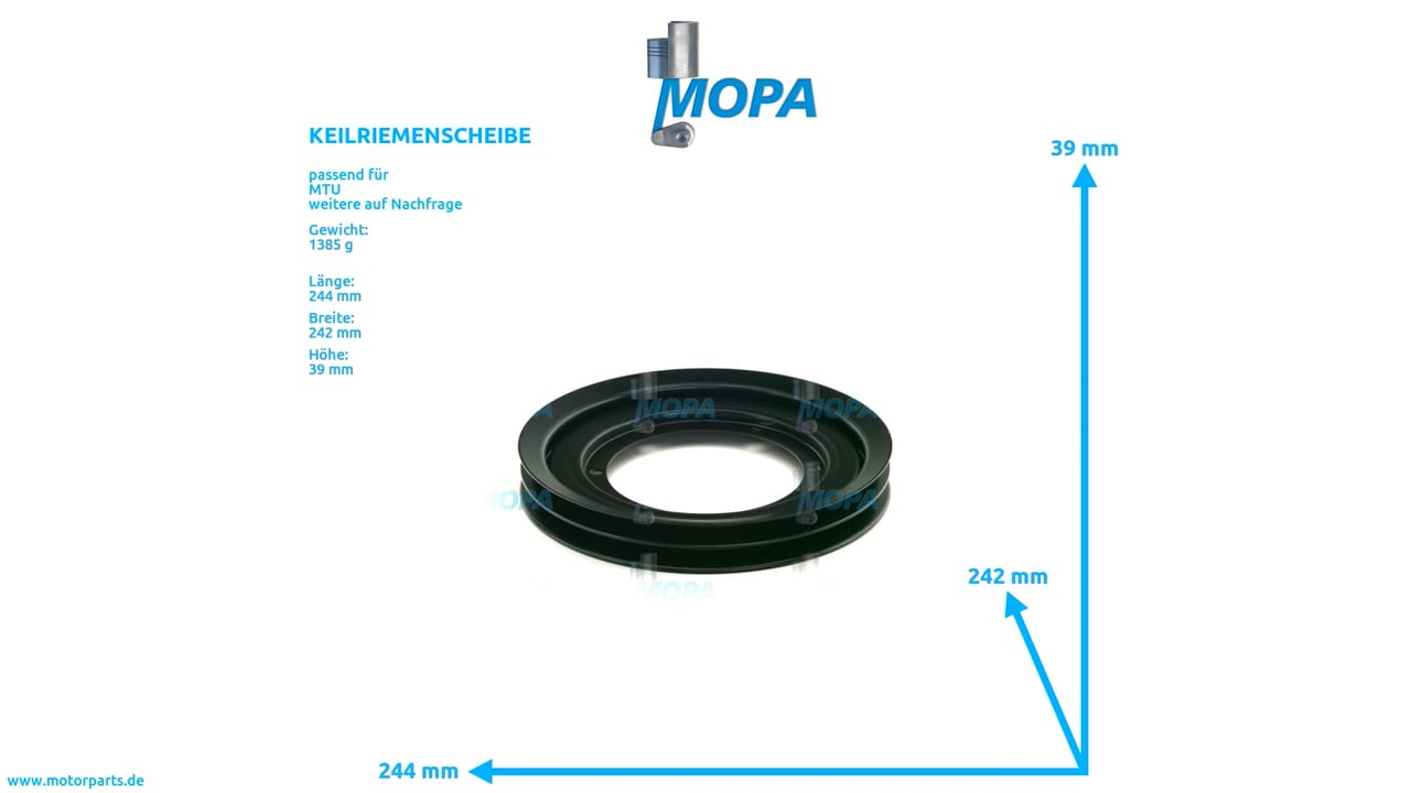 4070350112 - MOPA KEILRIEMENSCHEIBE passend für MTU Motoren on Vimeo