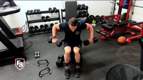 Seated Upright Dumbell Row
