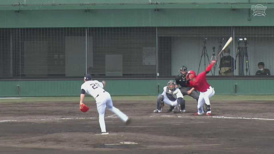 【ファーム】球威十分!! バファローズ・近藤大亮 低めのストレートで空振り三振を奪う!!  2023年5月3日 オリックス・バファローズ 対 広島東洋カープ