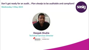 Wednesday 3 May 2023 - Don’t get ready for an audit… Plan to always be auditable and compliant!