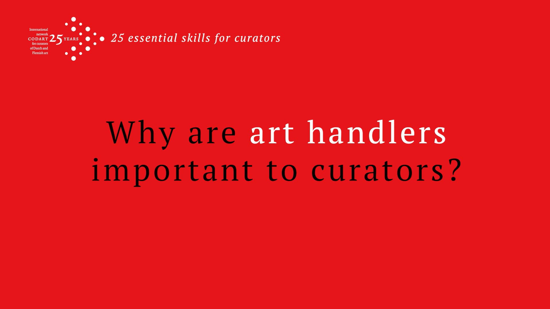 CODART ART HANDLERS on Vimeo