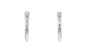 Sterling Silver Oval Hoop Earrings