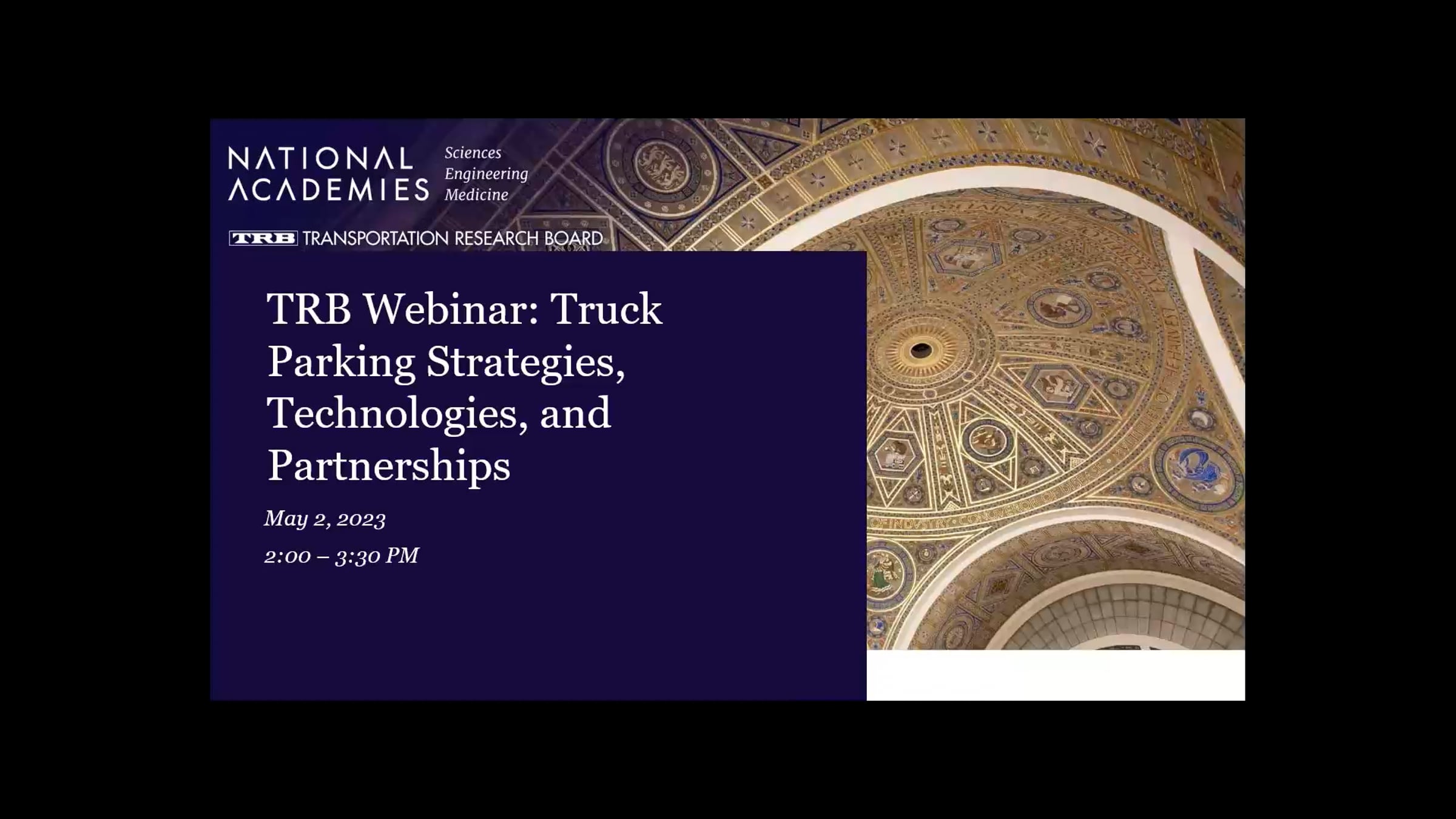 TRB Webinar: Truck Parking Strategies, Technologies, and Partnerships ...