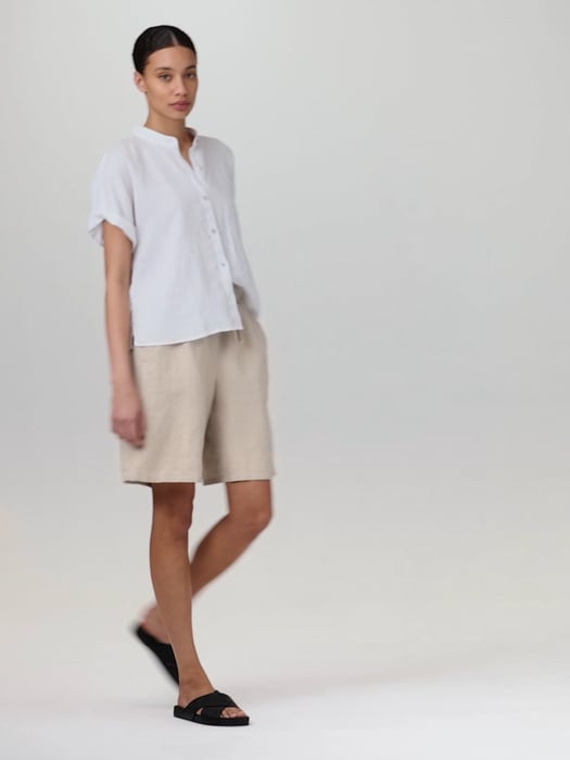 Eileen Fisher Organic Linen Shorts - Macy's