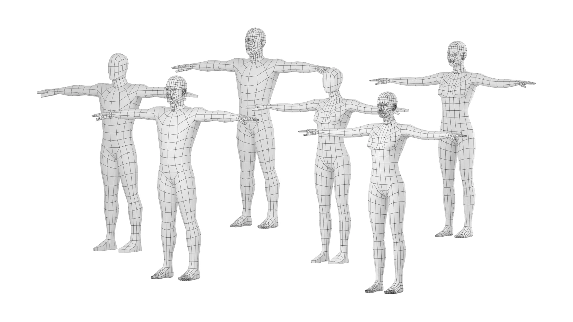 Natural Female 01 T-Pose Base Mesh  3D Characters & People ~ Creative  Market