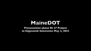 MDOT Presentation about Rt 27