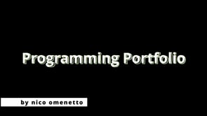 Vimeo video thumbnail for Programming Reel - Nicolo Omenetto
