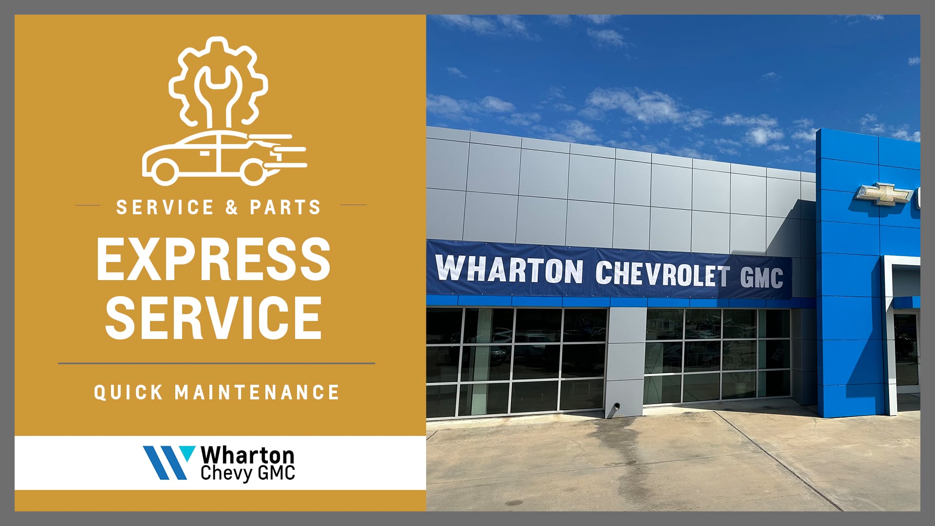 GM Express Service Wharton, TX // Wharton Chevrolet GMC Service on Vimeo