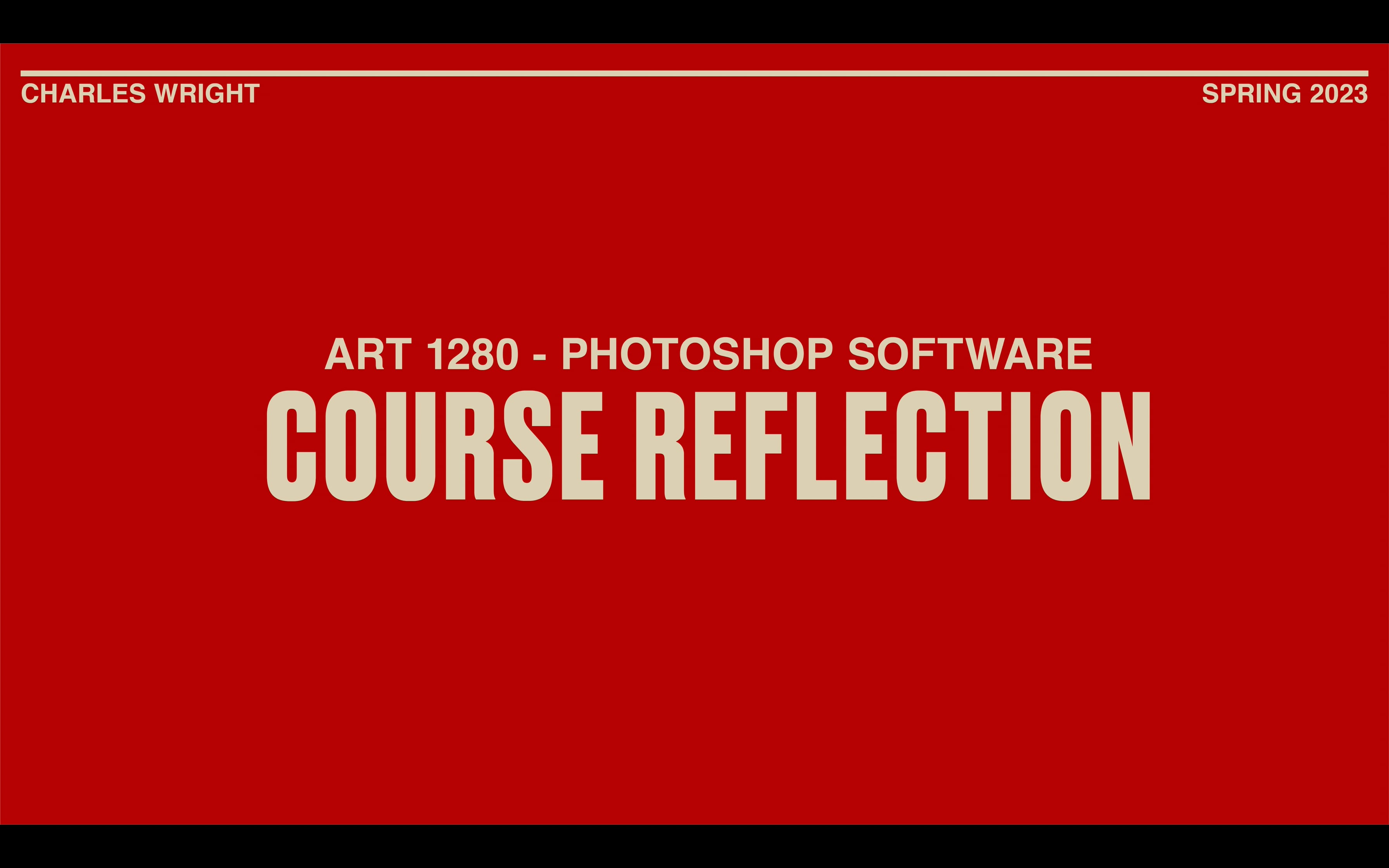 ART 1280 PHOTOSHOP REFLECTION on Vimeo