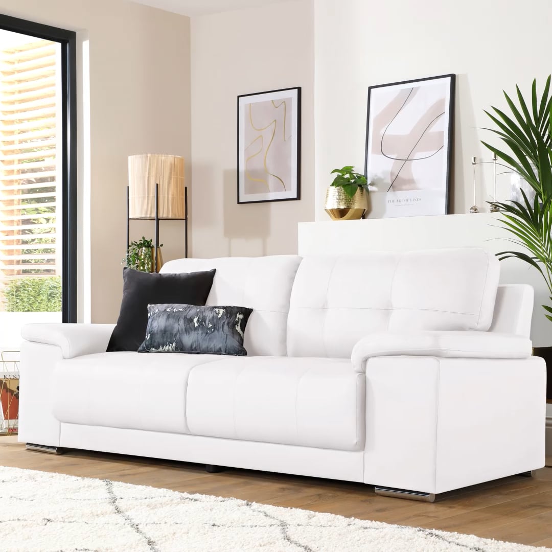 3 seater sofa online white