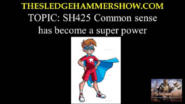 the SLEDGEHAMMER show SH425 Common sense has become a super power
