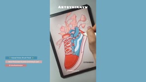 Procreate Kawaii Sneaker Brush Pack, a Brush Add-On by Artbykimmyw (Thumbnail 6 of 9)