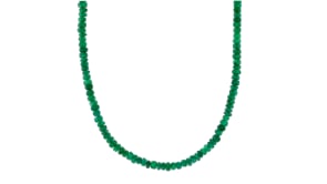 50.00 ct. t.w. Emerald Bead Necklace in 14kt Yellow Gold